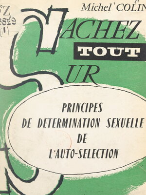 cover image of Principes de détermination sexuelle de l'auto-sélection